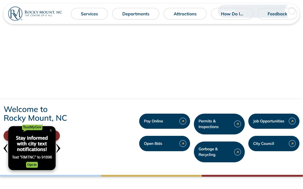 Rocky Mount city government building for death record information
