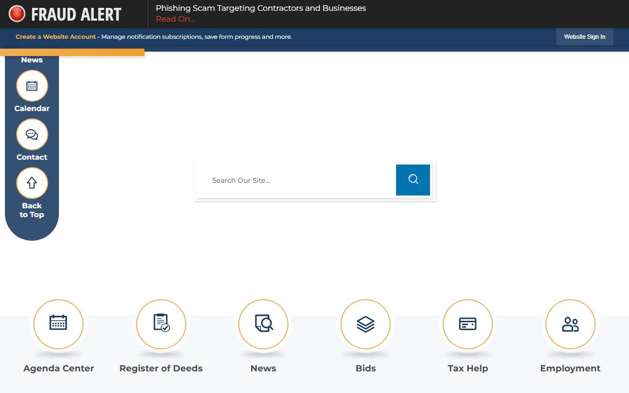 Carteret County government website for death records