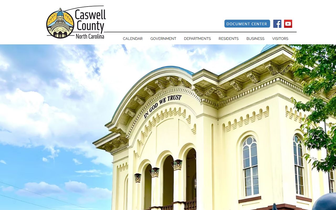 Caswell County government website for death index records