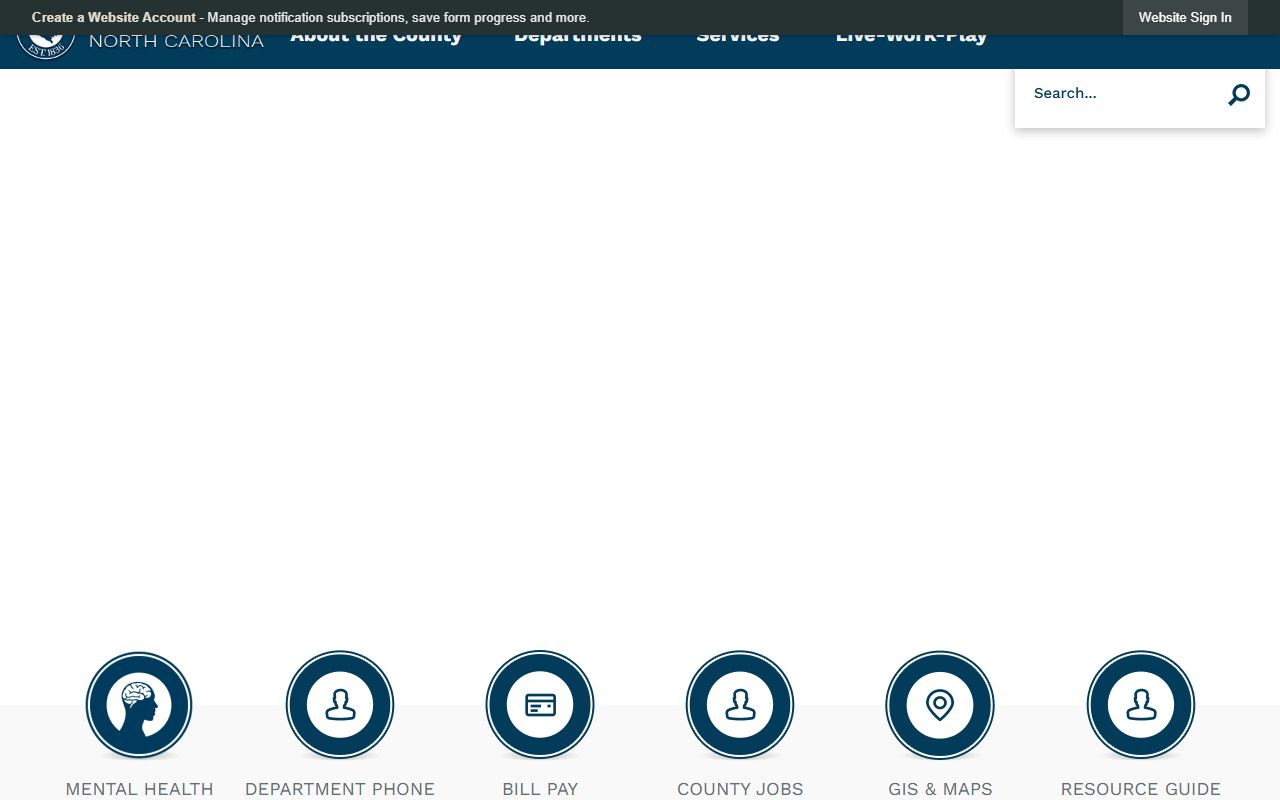 Davie County government website for death records
