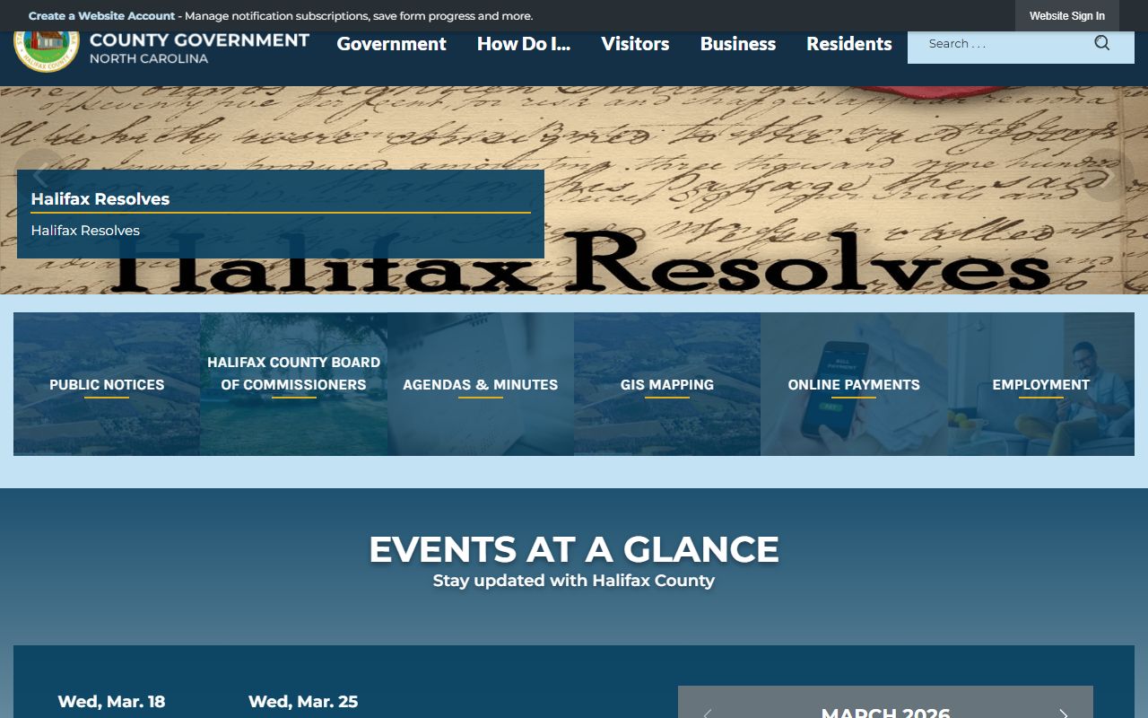 Halifax County portal for death index record searches