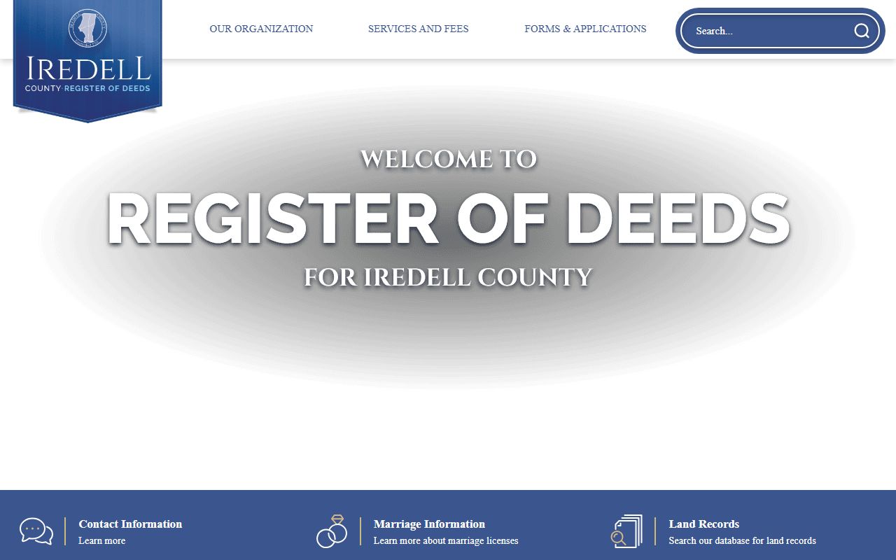 Iredell County Register of Deeds for death index access