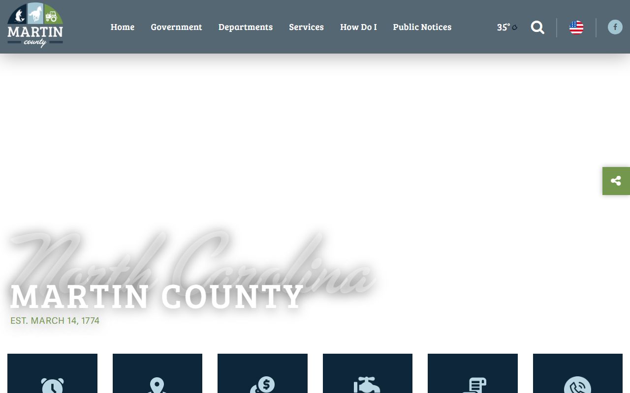 Martin County government website for death records and vital records